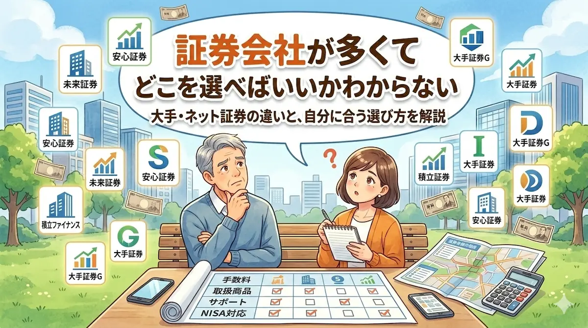 証券会社が多くてどこを選べばいいかわからない